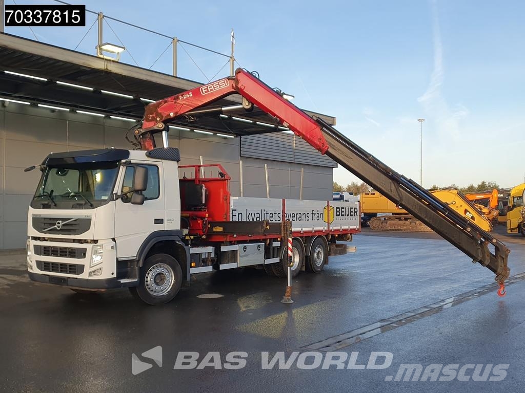 Volvo FM 330 6X2 FASSI BF245A2.25 E DYNAMIC Crane Kran L Platte bakwagens