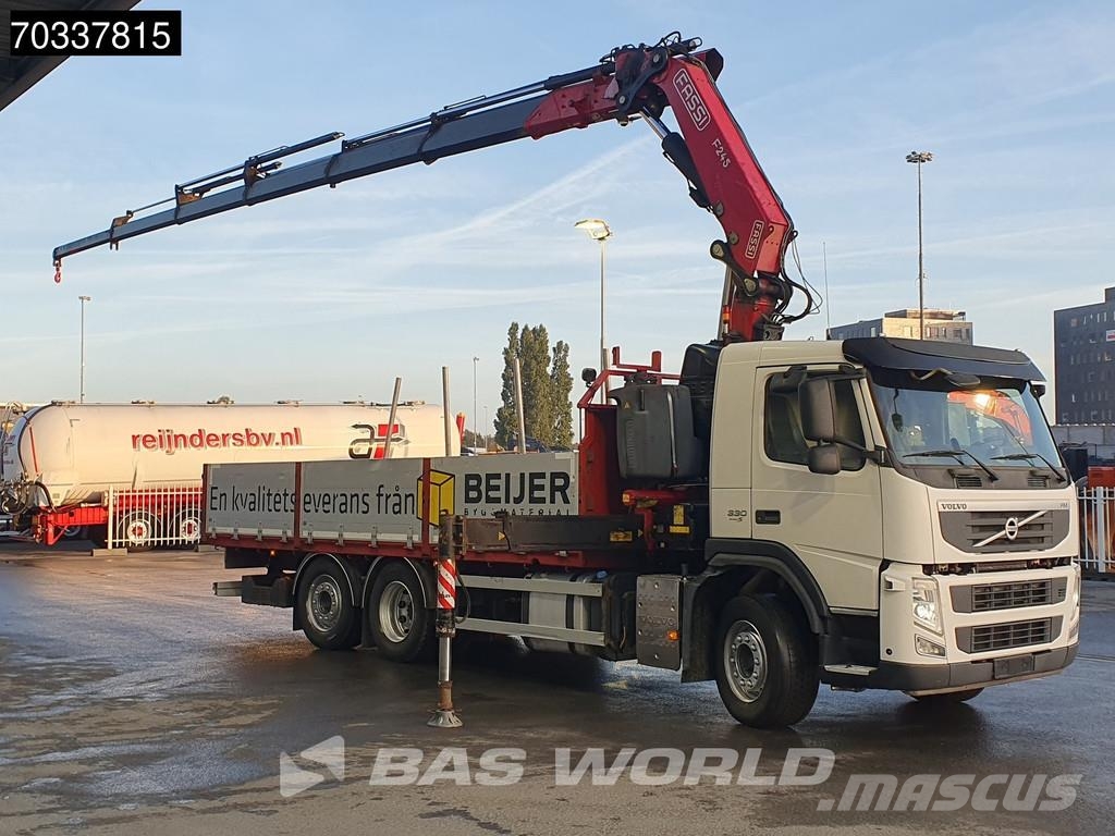 Volvo FM 330 6X2 FASSI BF245A2.25 E DYNAMIC Crane Kran L Platte bakwagens