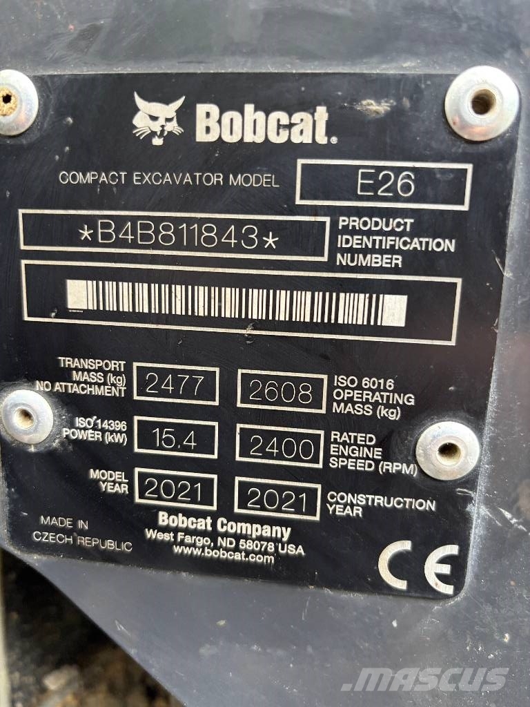 Bobcat E 26 Міні-екскаватори < 7т