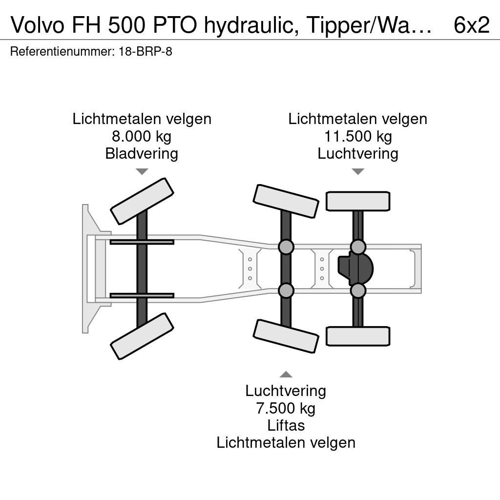 Volvo FH 500 PTO hydraulic, Tipper/Walkingfloor Trekkers