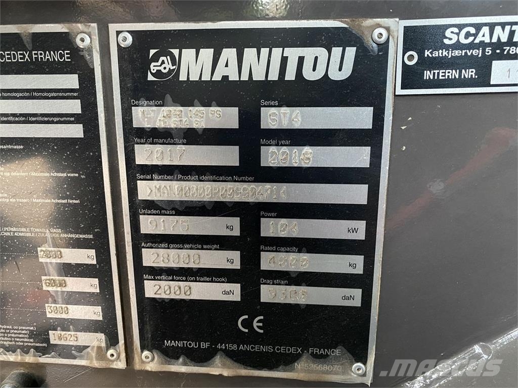 Manitou MLT1040-145PS L ELIT Teleszkópos mezőgazdasági rakodók