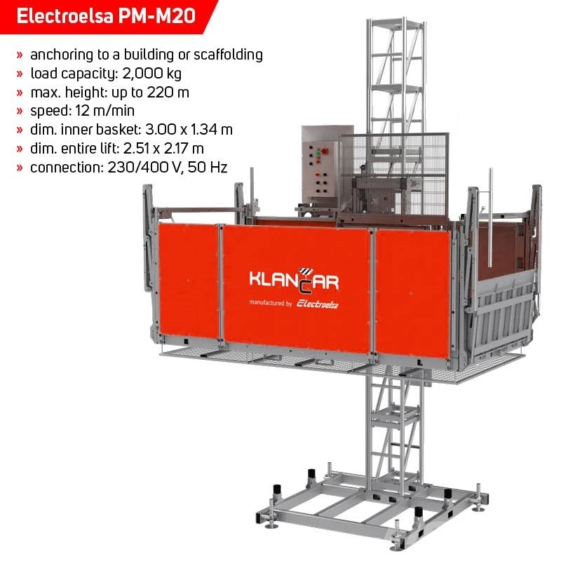 Electroelsa Construction hoist Plataformas de Mastro Vertical