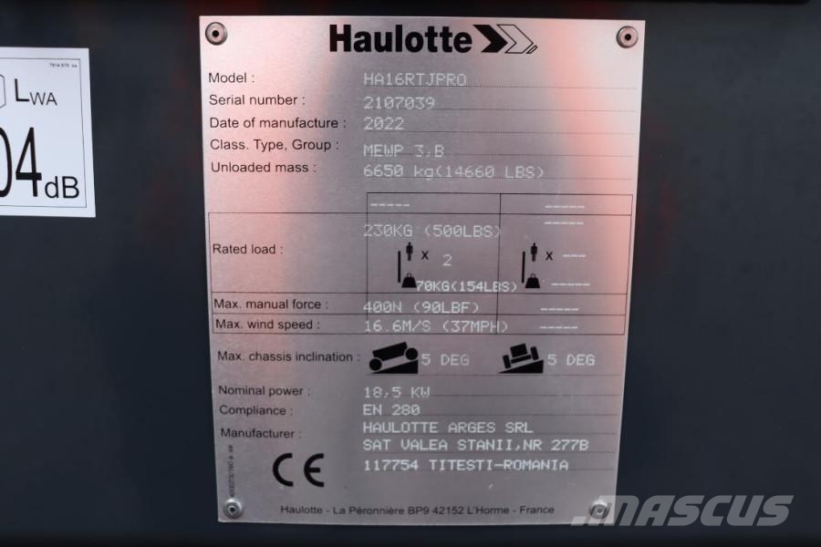 Haulotte HA16RTJ Pro NEW, Valid inspection, *Guarantee! Die Leddede bomlifter