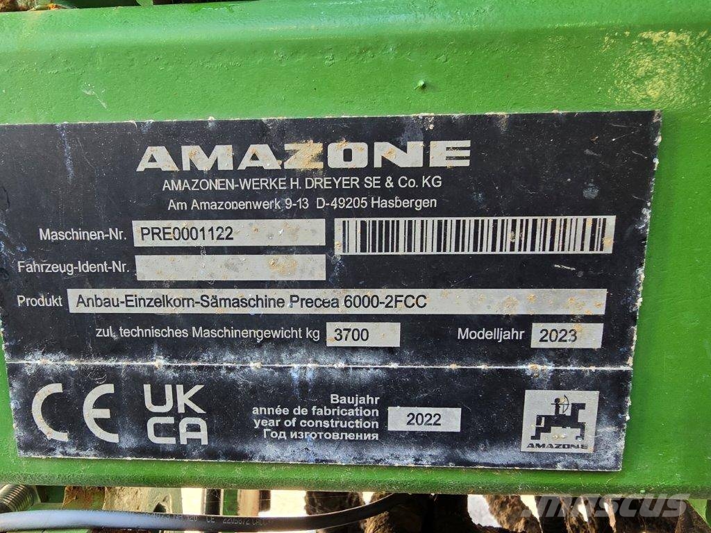 Amazone Precea 6000-2FCC Super + FTender 2200-C Präzisionssaatmaschinen