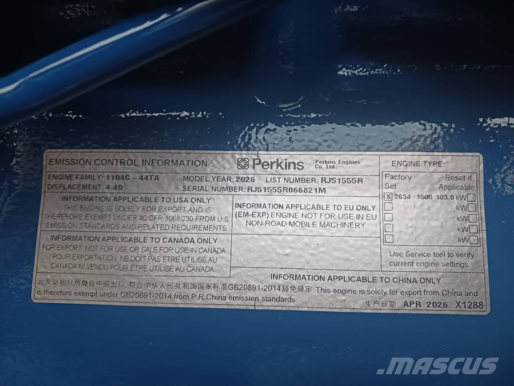 FG Wilson P110-3 - 110 kVA Genset - DPX-16008 Generadores diésel