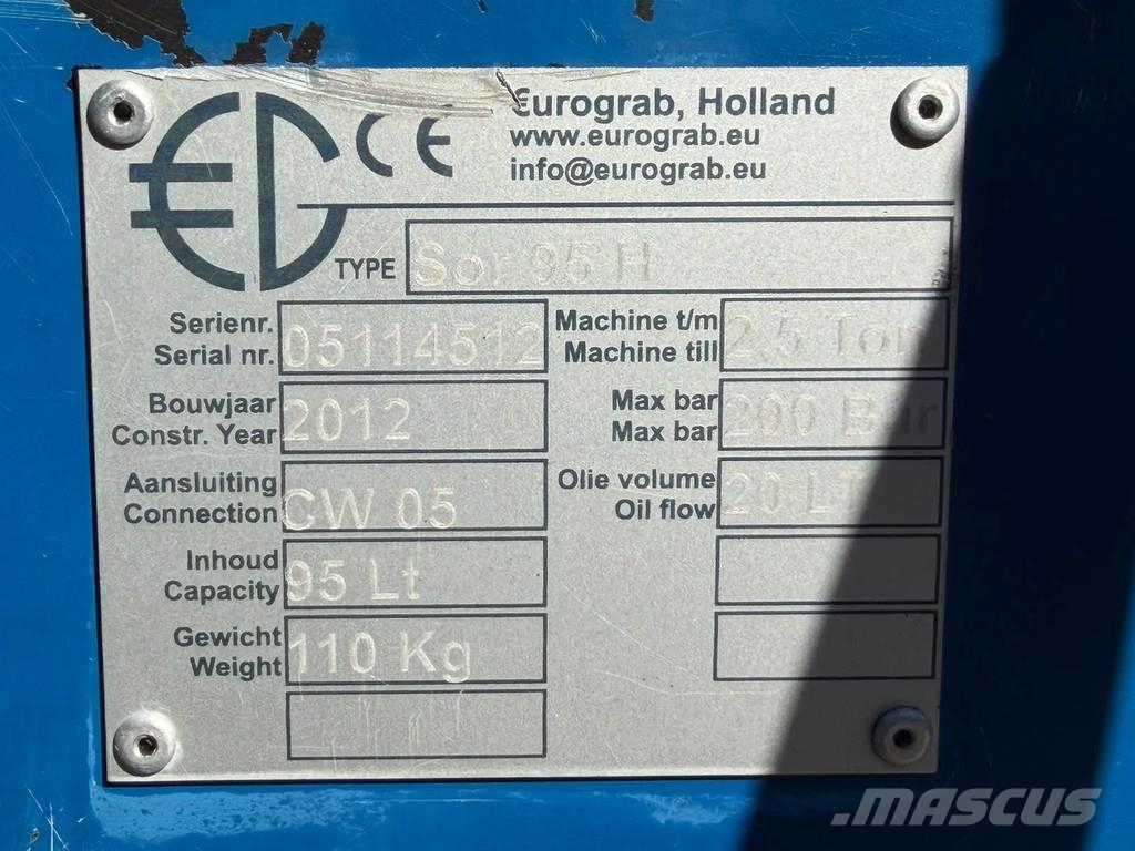  eurograb SOR95H CW05 roterende sloop sorteergrijpe خطاطيف
