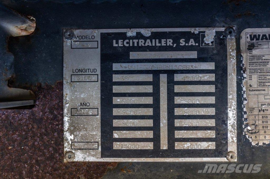 Lecitrailer CUELLO CISNE 3E-RD+DOUBLE ETAGE+DHOLLANDIA 2TON Semirremolques con caja de lona