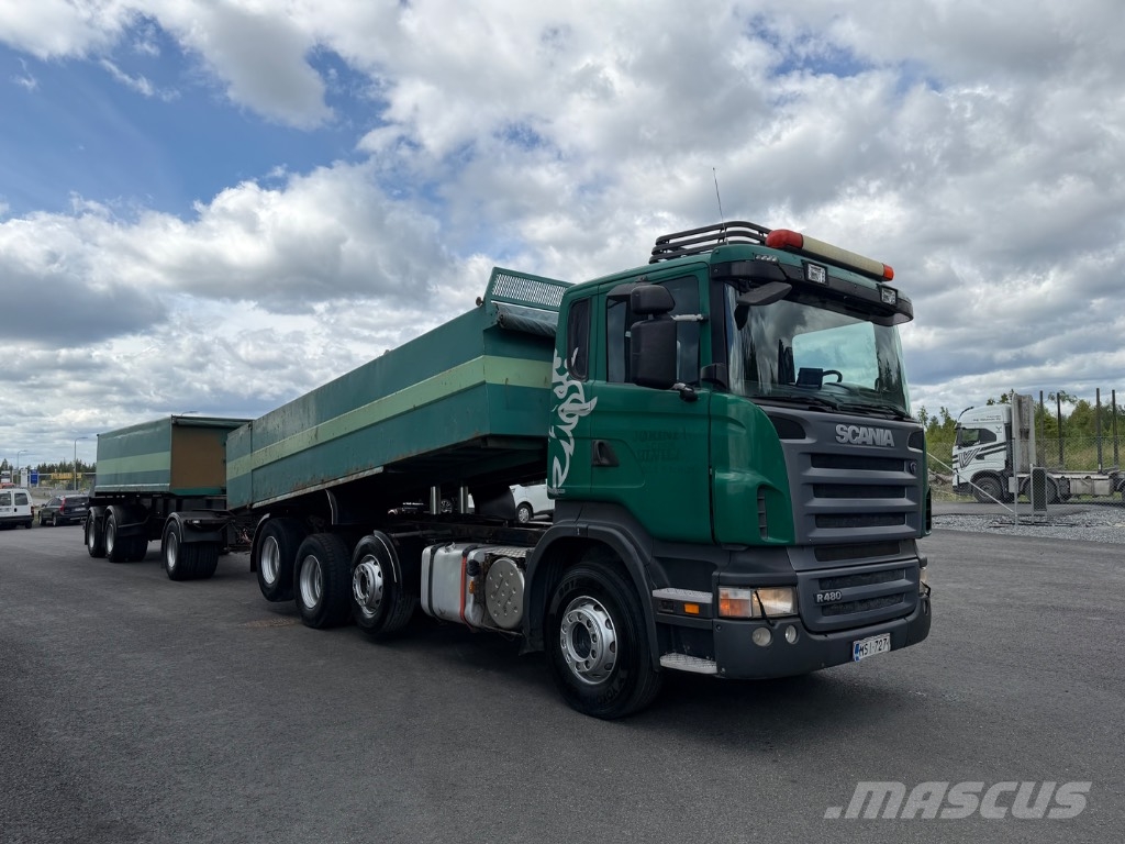 Scania R480 8x2 + PV 덤프 트럭