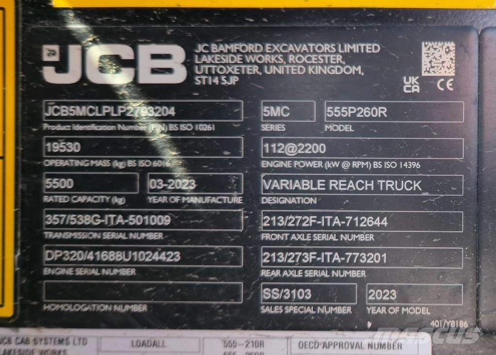 JCB 555P260R Teleskoplæssere