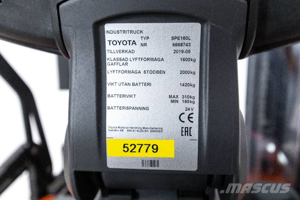 BT SPE 160 L, höglyftande ledstaplare m låga timmar! Rankiniai vėžimėliai
