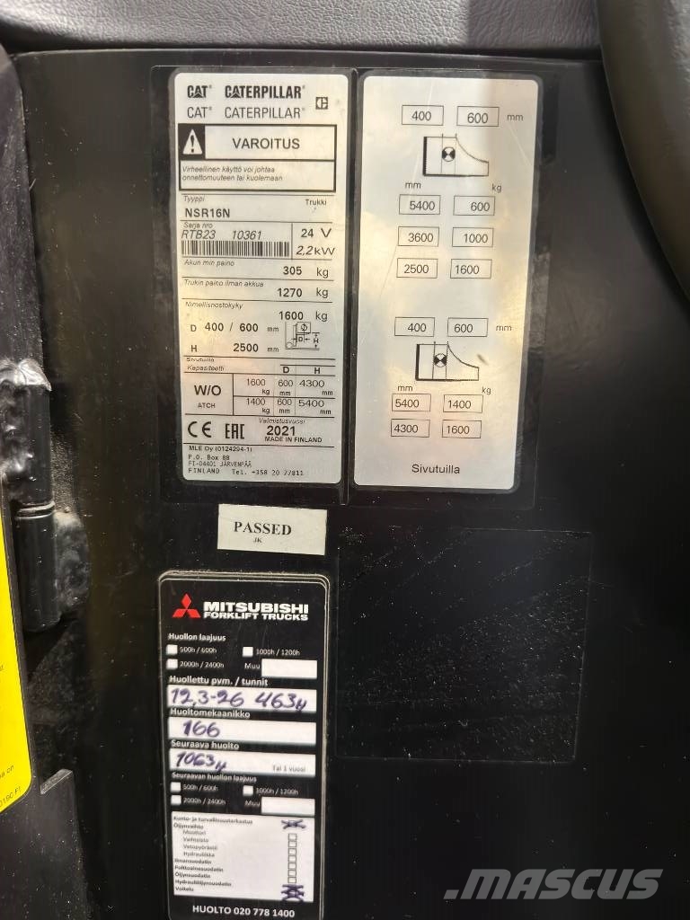 CAT NSR 16 N 보행식 리치 지게차