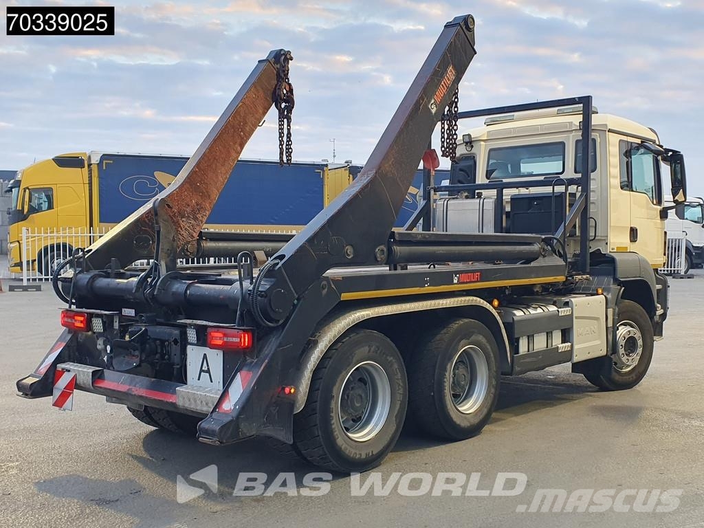 MAN TGS 26.460 6X4 Full Steel Big-Axle Hiab Skip Loade Kipplader