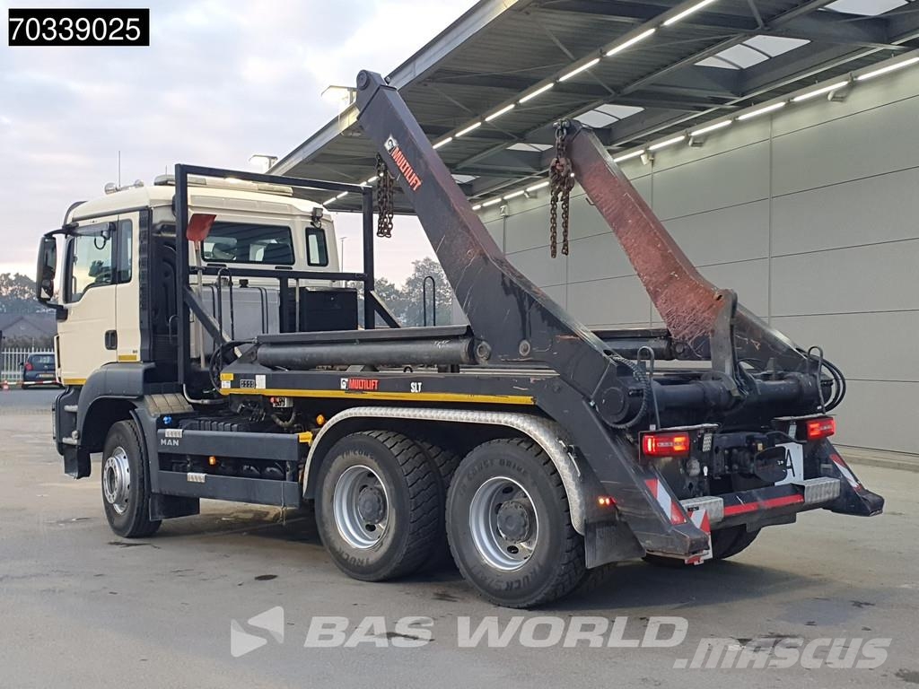 MAN TGS 26.460 6X4 Full Steel Big-Axle Hiab Skip Loade شاحنات لوادر