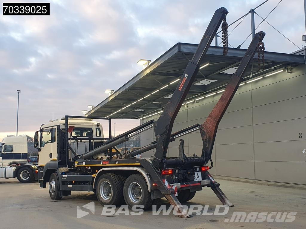 MAN TGS 26.460 6X4 Full Steel Big-Axle Hiab Skip Loade Kipplader