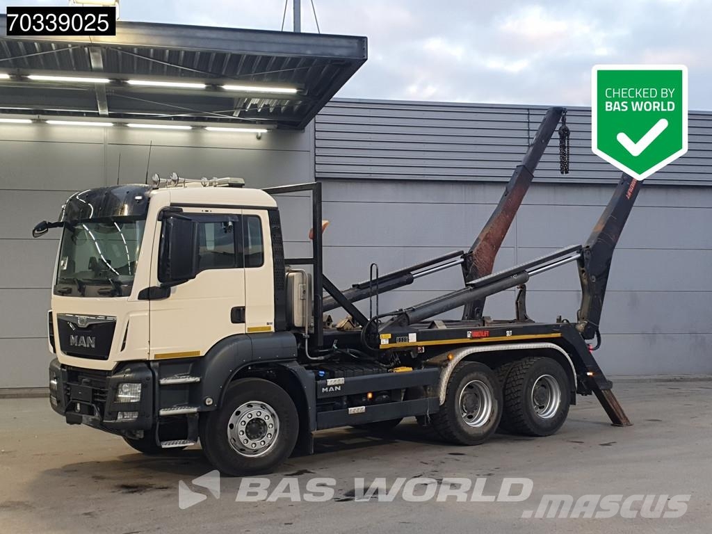 MAN TGS 26.460 6X4 Full Steel Big-Axle Hiab Skip Loade Kipplader