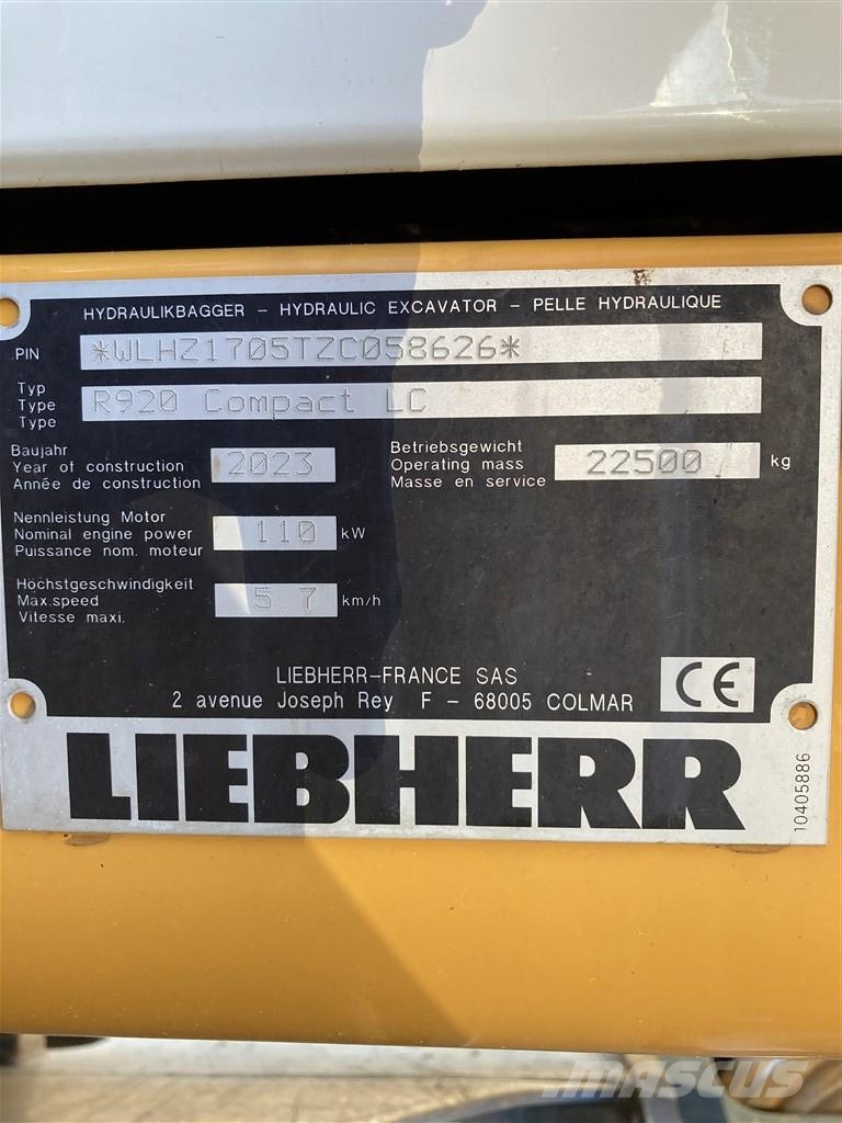 Liebherr R 920 Compact Litronic Гусеничні екскаватори