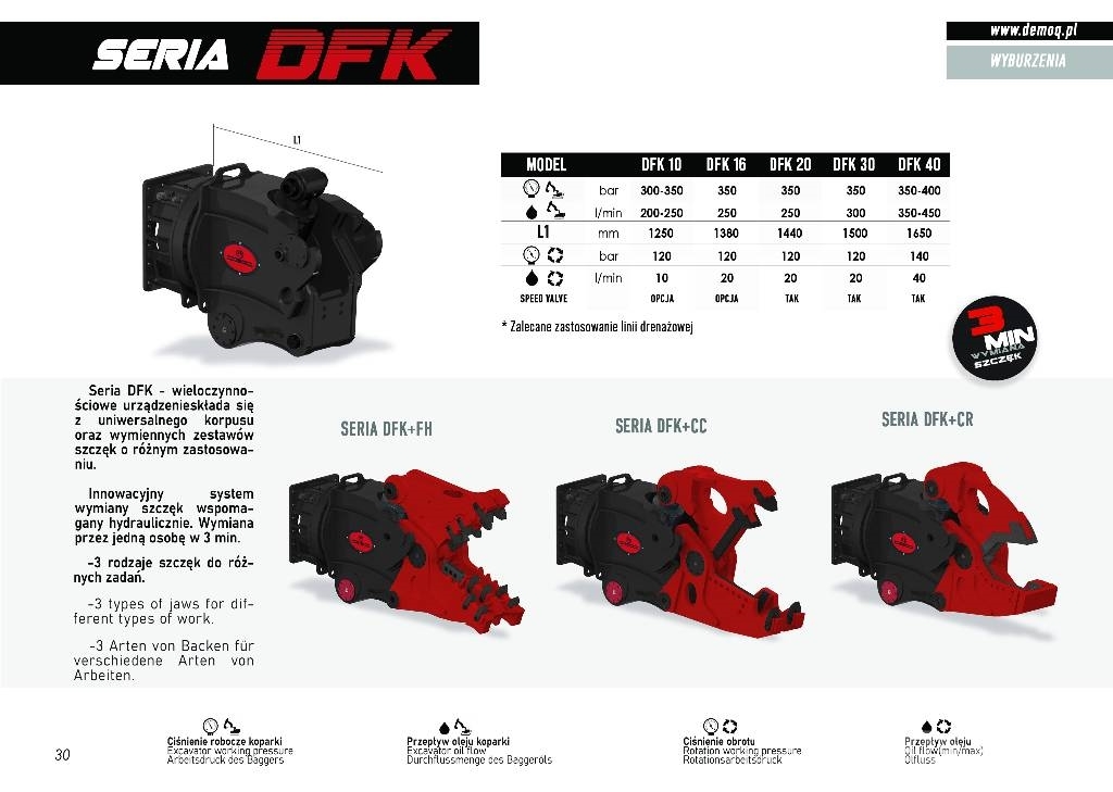 DEMOQ DFK16 + FH Ehituspurustid