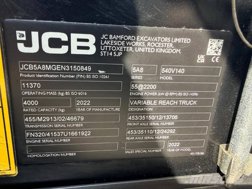 JCB 540-140 Teleskopiniai krautuvai