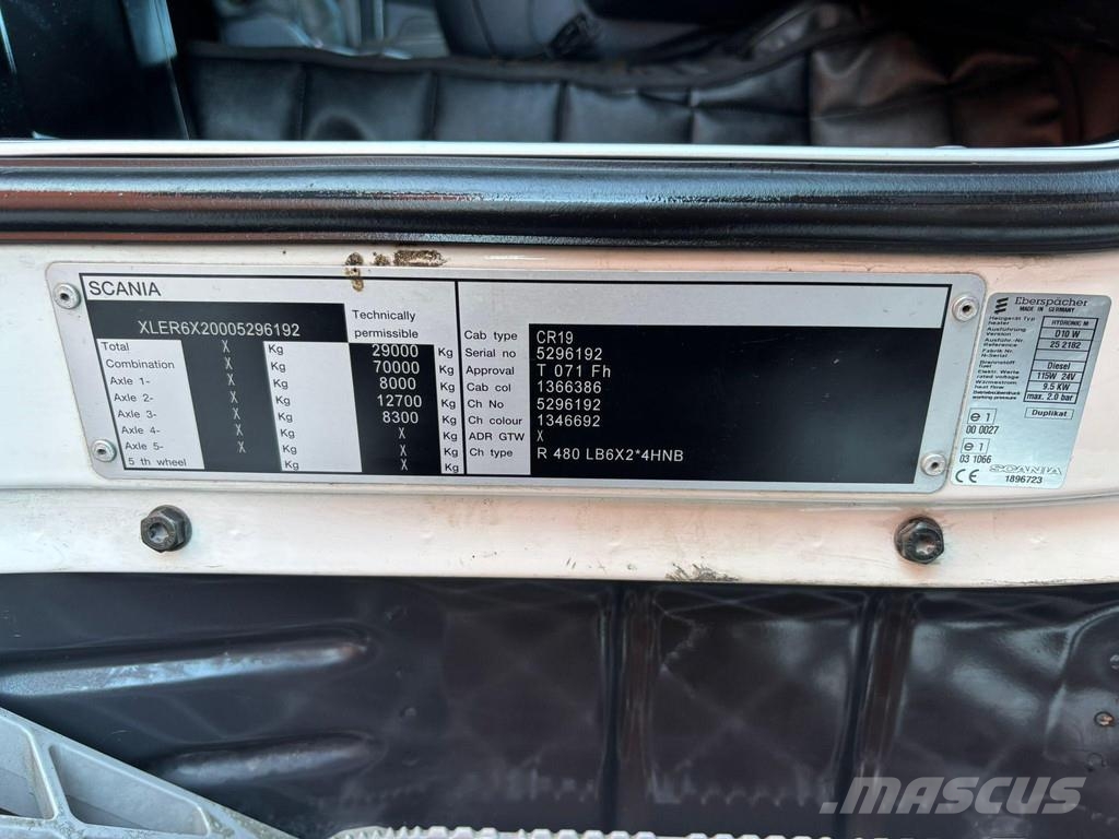Scania R 480 6x2*4 FOR SALE AS CHASSIS Šasija ar kabīni