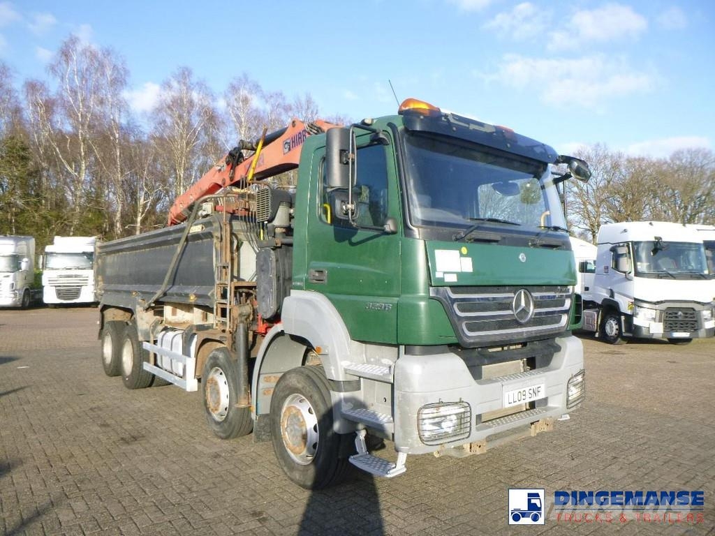 Mercedes-Benz Axor 3236 8x4 RHD tipper + Hiab 1283 DK-2 Duo رافعات صالحة لكل أنواع الطرق