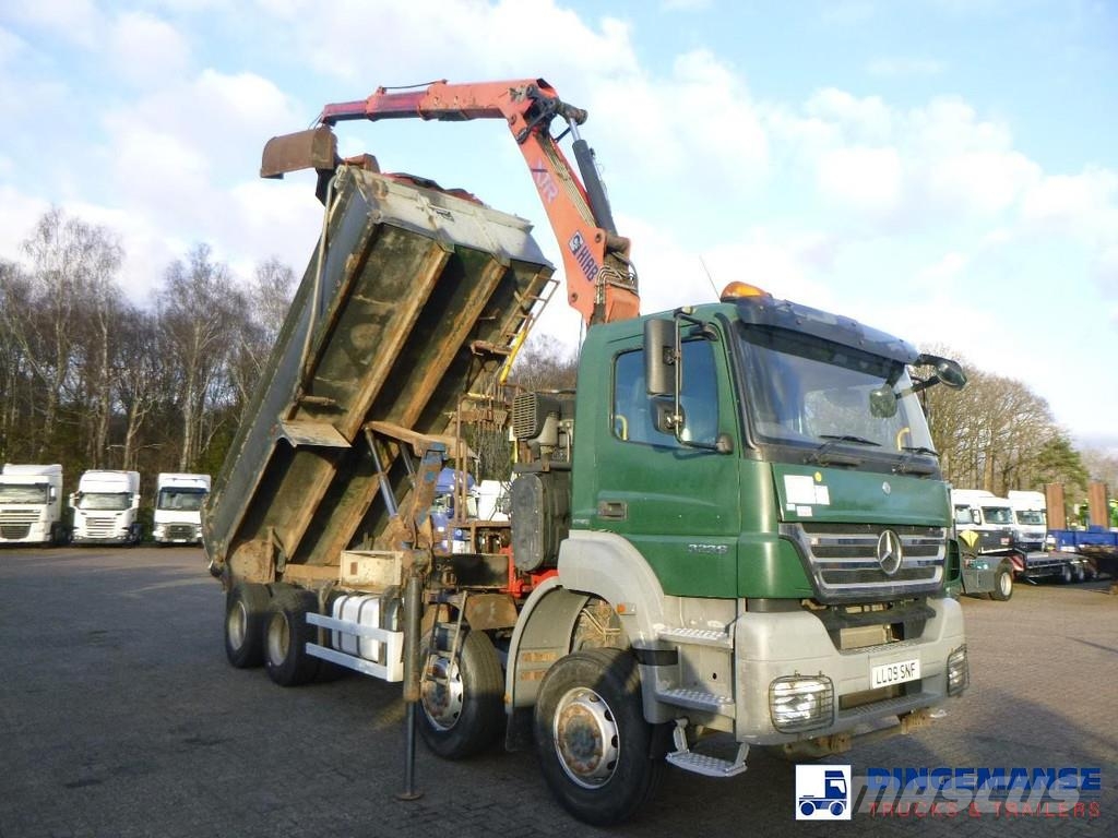Mercedes-Benz Axor 3236 8x4 RHD tipper + Hiab 1283 DK-2 Duo Rabljene dizalice za težak teren