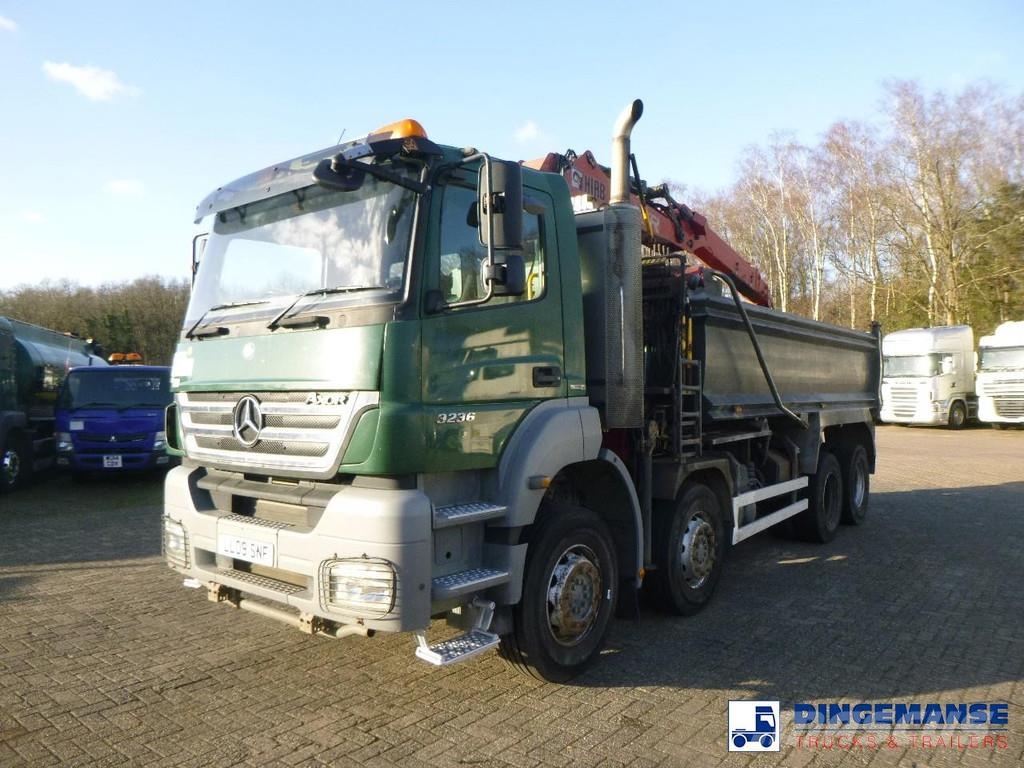Mercedes-Benz Axor 3236 8x4 RHD tipper + Hiab 1283 DK-2 Duo رافعات صالحة لكل أنواع الطرق