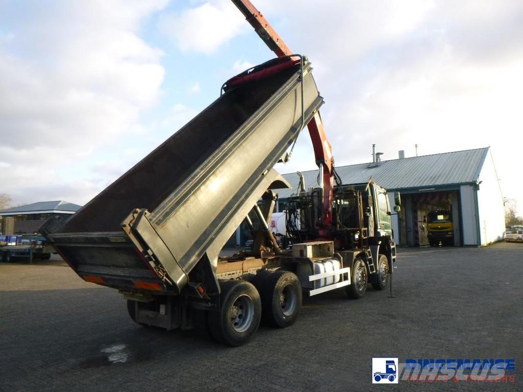 Mercedes-Benz Axor 3236 8x4 RHD tipper + Hiab 1283 DK-2 Duo رافعات صالحة لكل أنواع الطرق