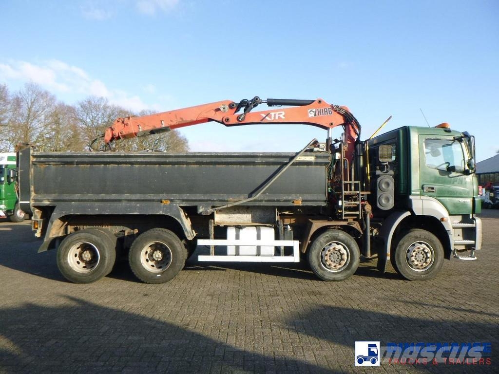 Mercedes-Benz Axor 3236 8x4 RHD tipper + Hiab 1283 DK-2 Duo رافعات صالحة لكل أنواع الطرق