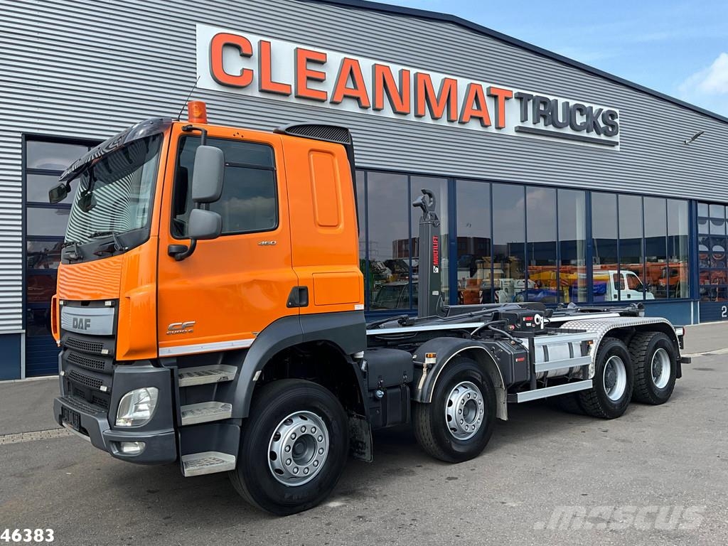DAF FAD CF 460 8x4 Euro 6 Multilift 26 Ton haakarmsyst Camion con gancio di sollevamento