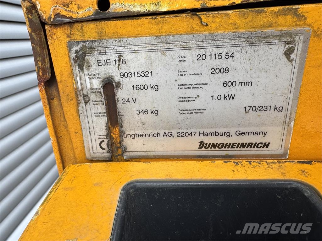 Jungheinrich EJE 116 Batterie aus 2020 Pedestrian stacker