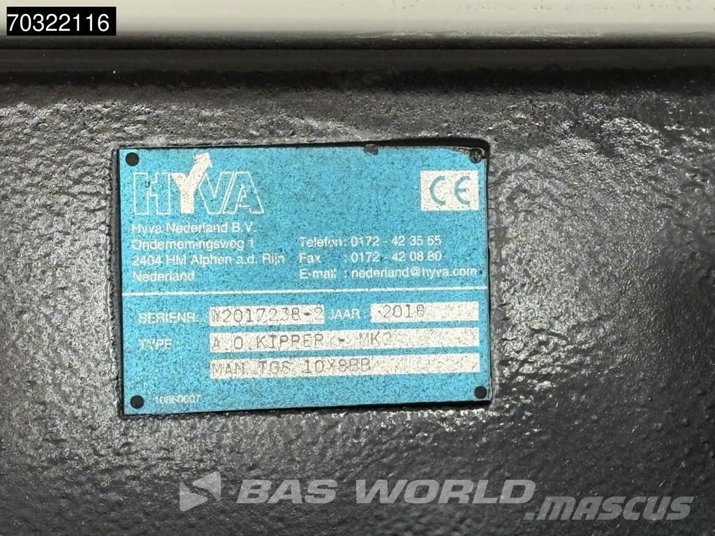 MAN TGS 35.460 TGS 10X4 Top Condition! 24m3 HYVA Tippe Savivarčių priekabų vilkikai