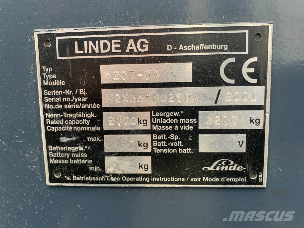 Linde H20T-03 /350/ V-3589 OB Gasstapler