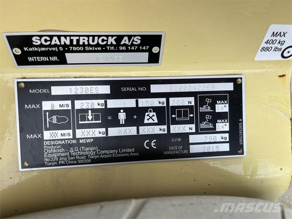 JLG 1230ES Henkilönostimet ja nostolaitteet
