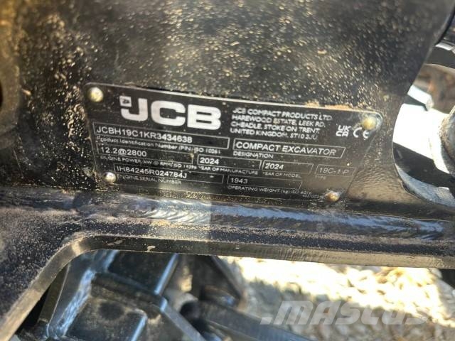 JCB 19 C-1 Minibagger neuwertig netto 23.500 EUR Mini kotrók < 7t