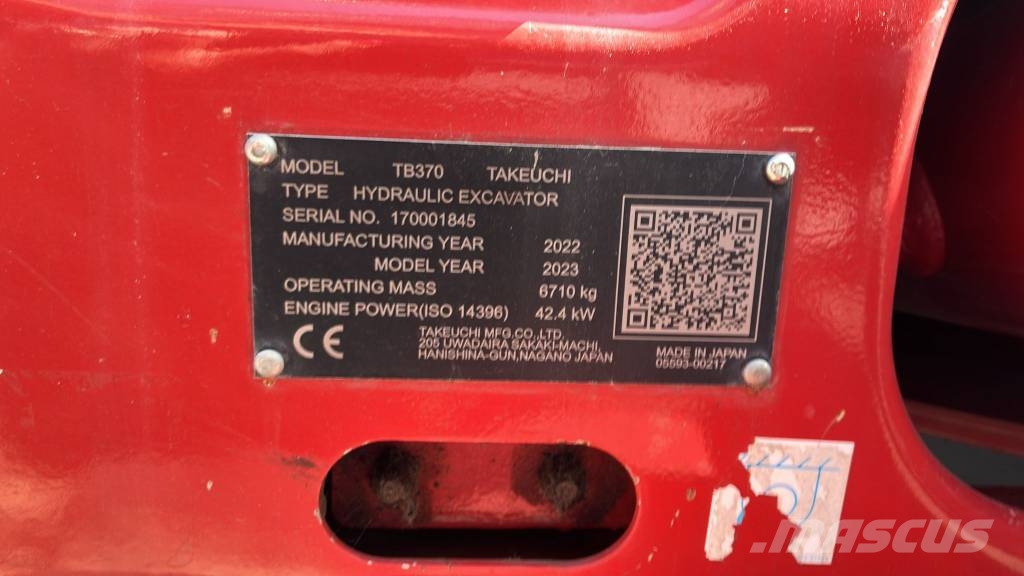 Takeuchi TB370 LSA C Crawler excavators