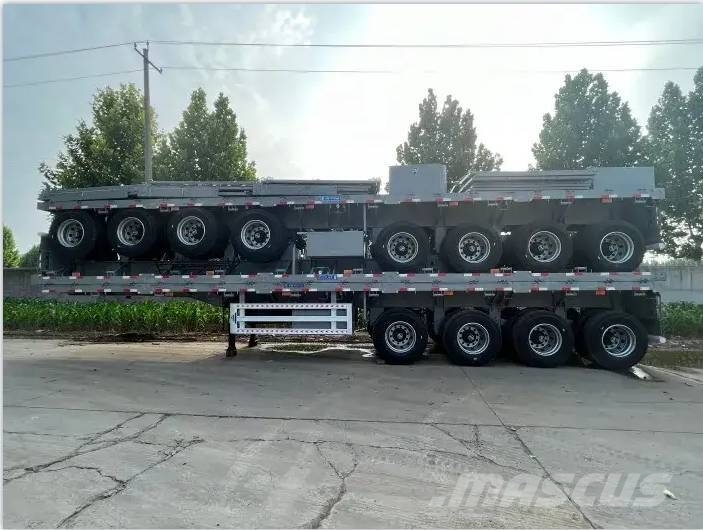 ZW Group 4 axle flatbed container semi trailer Remolques sin carrocería