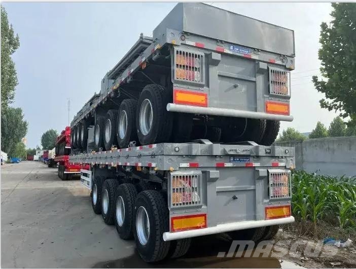 ZW Group 4 axle flatbed container semi trailer Remolques sin carrocería