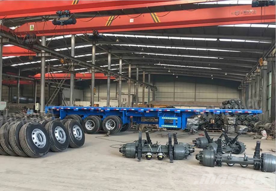 ZW Group 4 axle flatbed container semi trailer Remolques sin carrocería