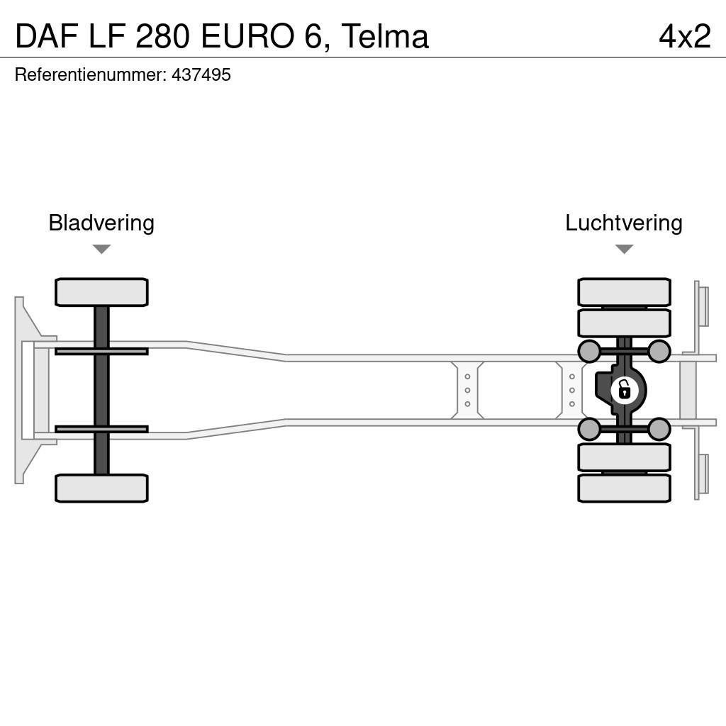 DAF LF 280 EURO 6, Telma Pritschenwagen/Pritschenwagen mit Seitenklappe