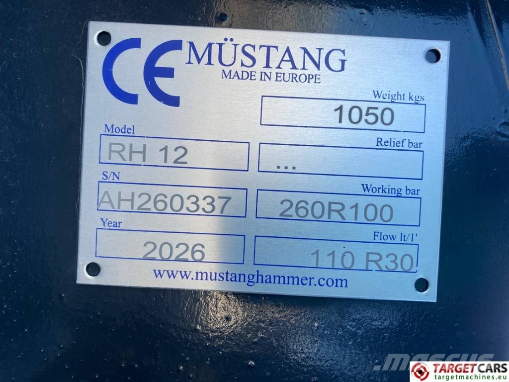 Mustang RH12 Hydraulic Rotation Pulverizer Shear 9~15T NEW Vergruizers