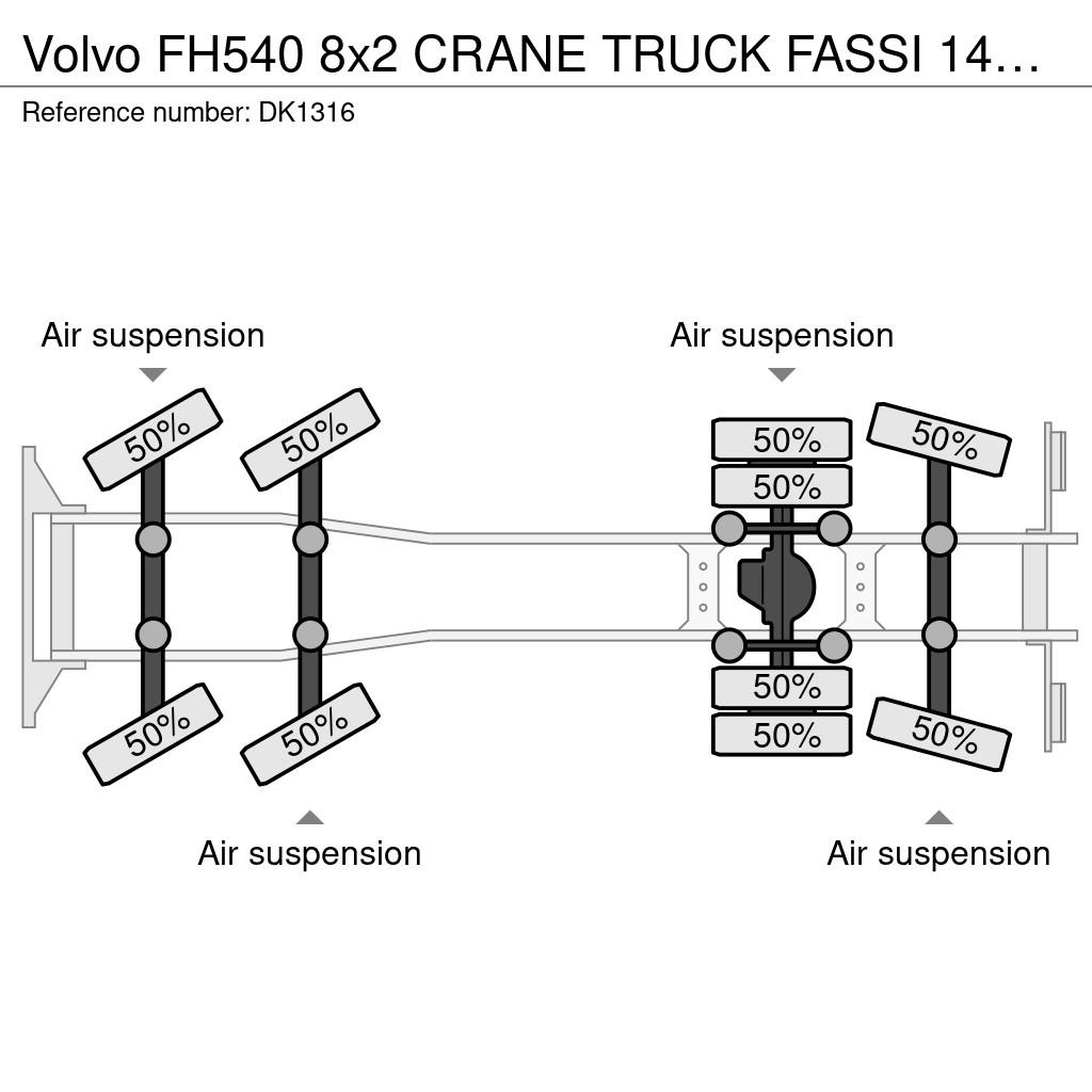 Volvo FH540 8x2 CRANE TRUCK FASSI 1450 TECHNO (145TM) JI Автокраны