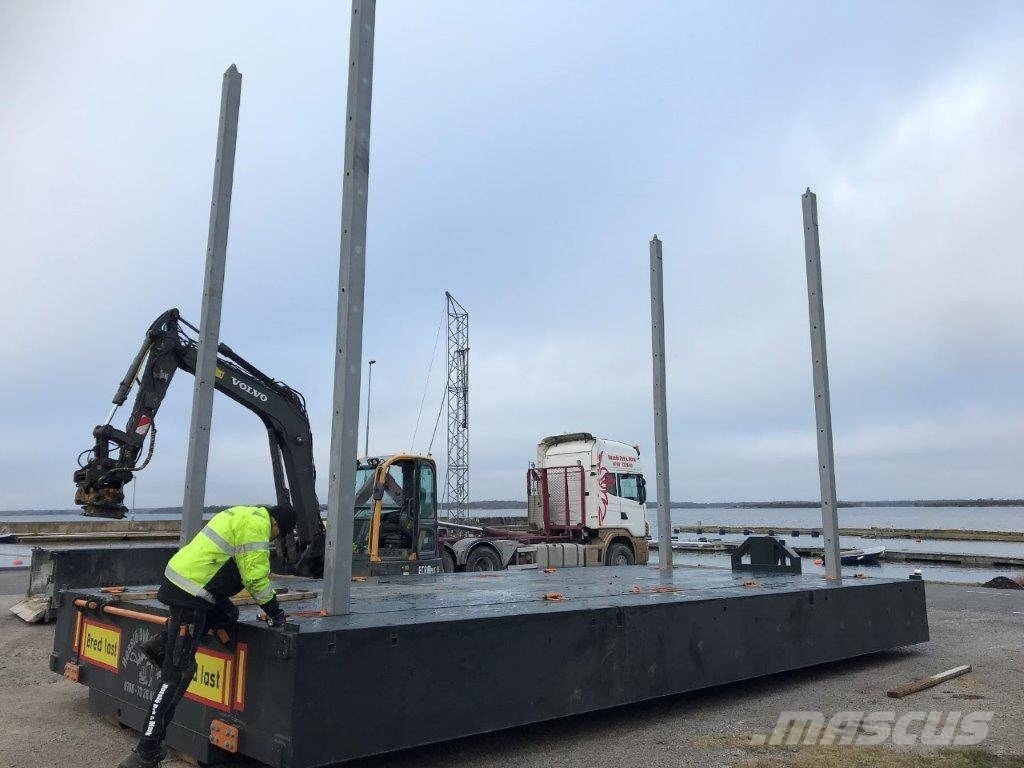 Flexi Barge / Pråm / Ponton 9 meter, nyhet stödben Tööpaadid / pargased