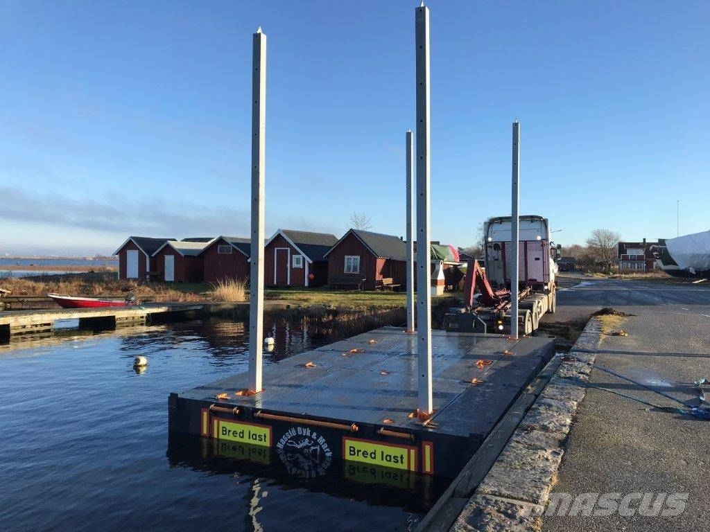 Flexi Barge / Pråm / Ponton 9 meter, nyhet stödben Tööpaadid / pargased