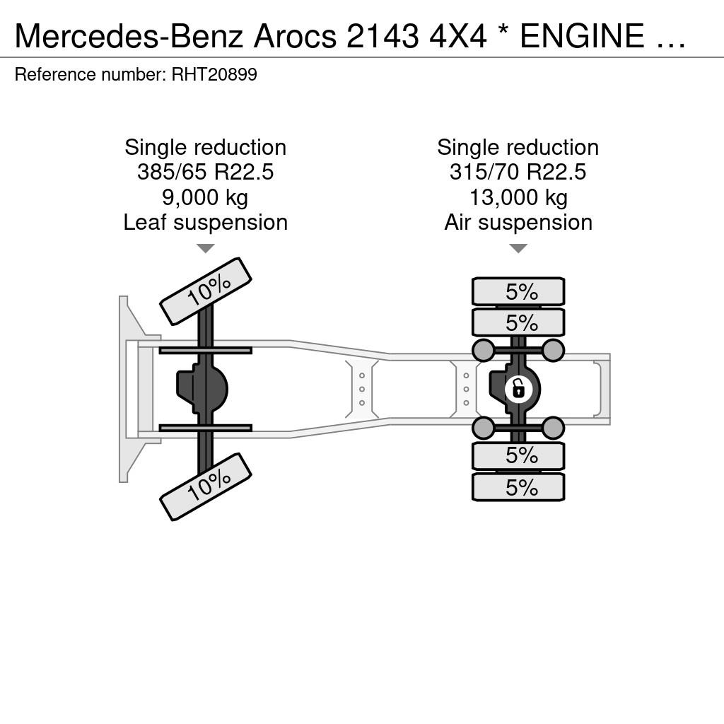 Mercedes-Benz Arocs 2143 4X4 * ENGINE DEFECT* EURO 6 曳引機組件