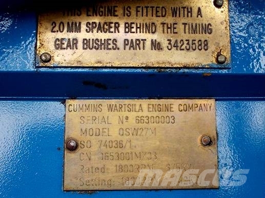 Cummins - Wartsila QSW27M Dieselgeneraattorit