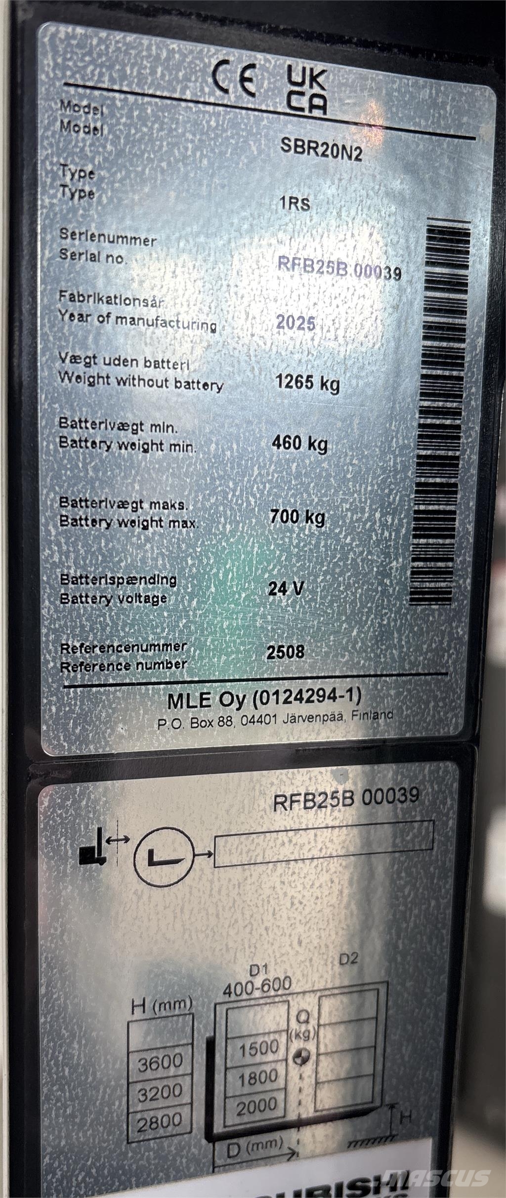 Mitsubishi SBR20N2 Selvkørende stablere