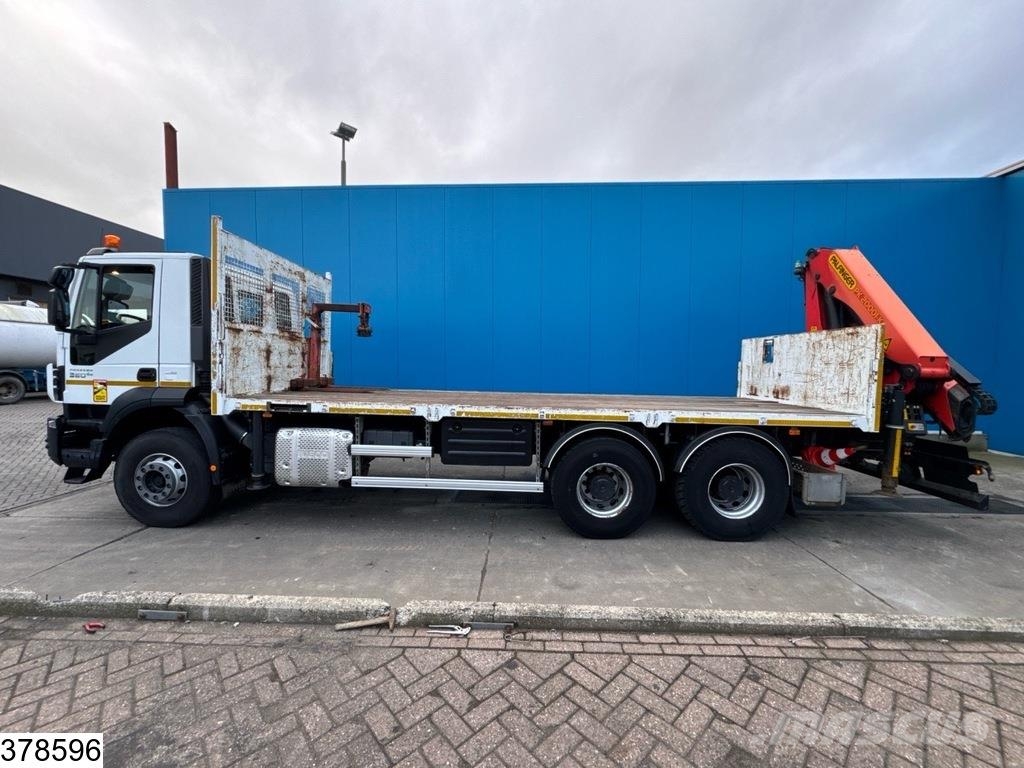 Iveco Trakker 360 6X4, EURO 6, Palfinger, Remote, Steel Platós / Ponyvás teherautók