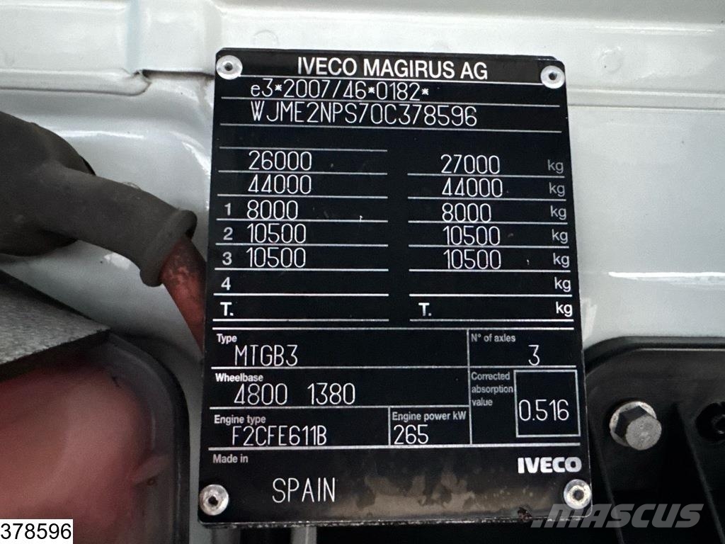 Iveco Trakker 360 6X4, EURO 6, Palfinger, Remote, Steel Platós / Ponyvás teherautók