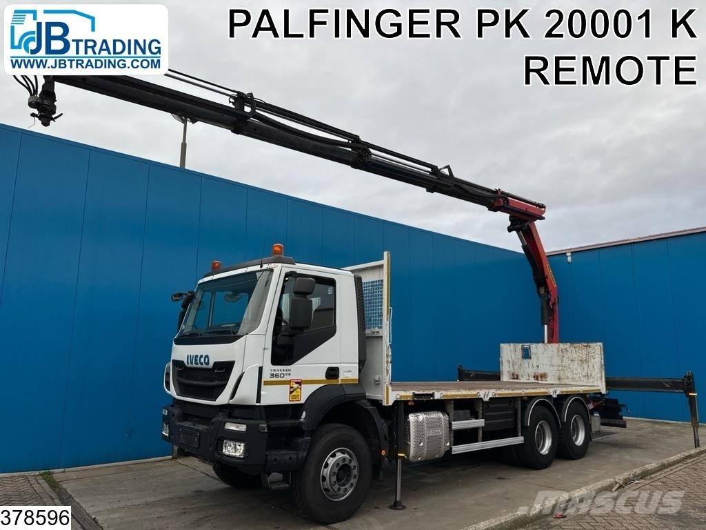 Iveco Trakker 360 6X4, EURO 6, Palfinger, Remote, Steel Platós / Ponyvás teherautók