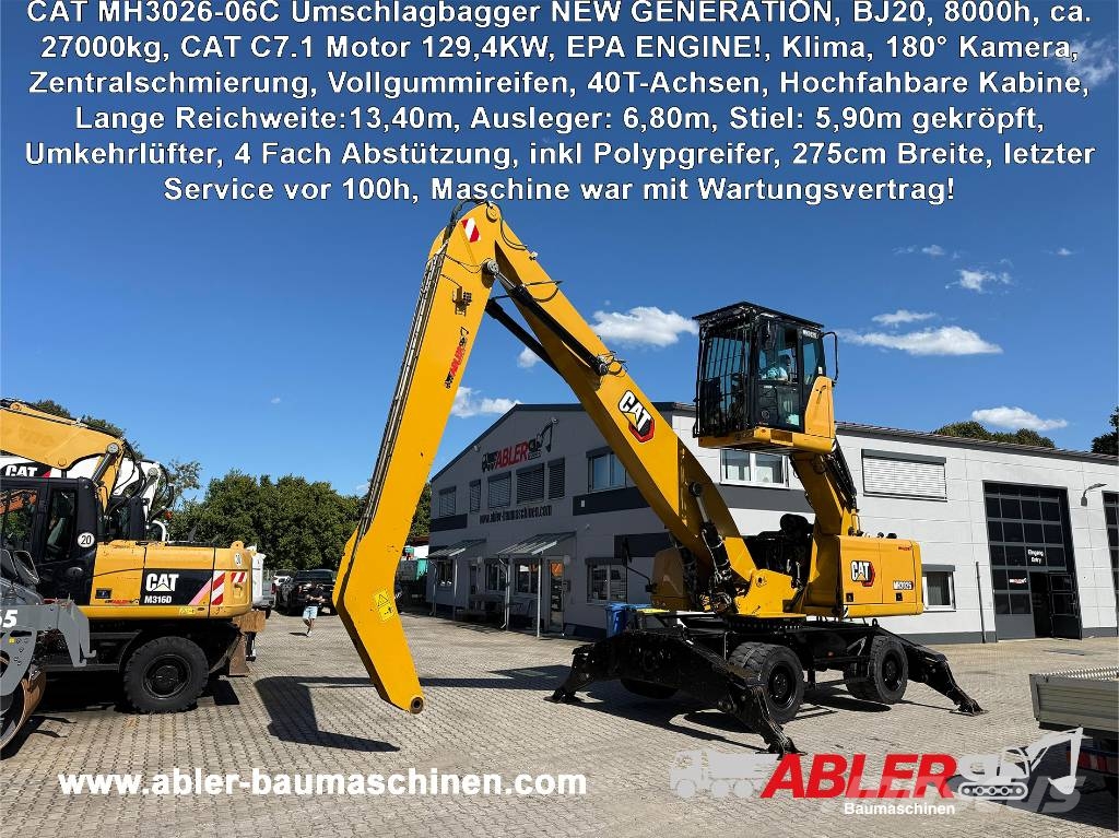 CAT MH3026-06C Umschlagbagger Kamera ZSA Atık taşıma araçları